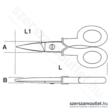 BETA 1128BMX Egyenes élű műszerész olló rozsdamentes acél, mikrofogazat 147mm (011280051)