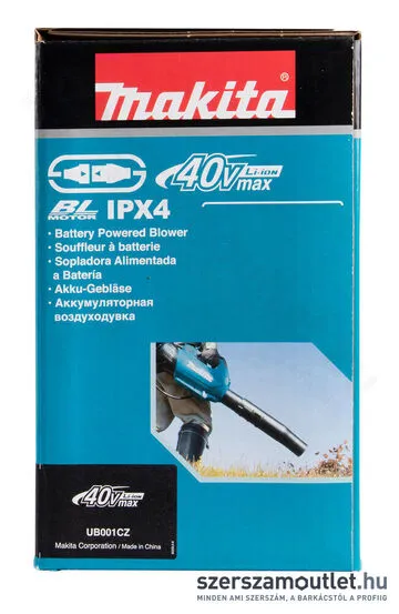 MAKITA UB001CZ Szénkefementes akkus légseprű (40V) (Akku és töltő nélkül!)