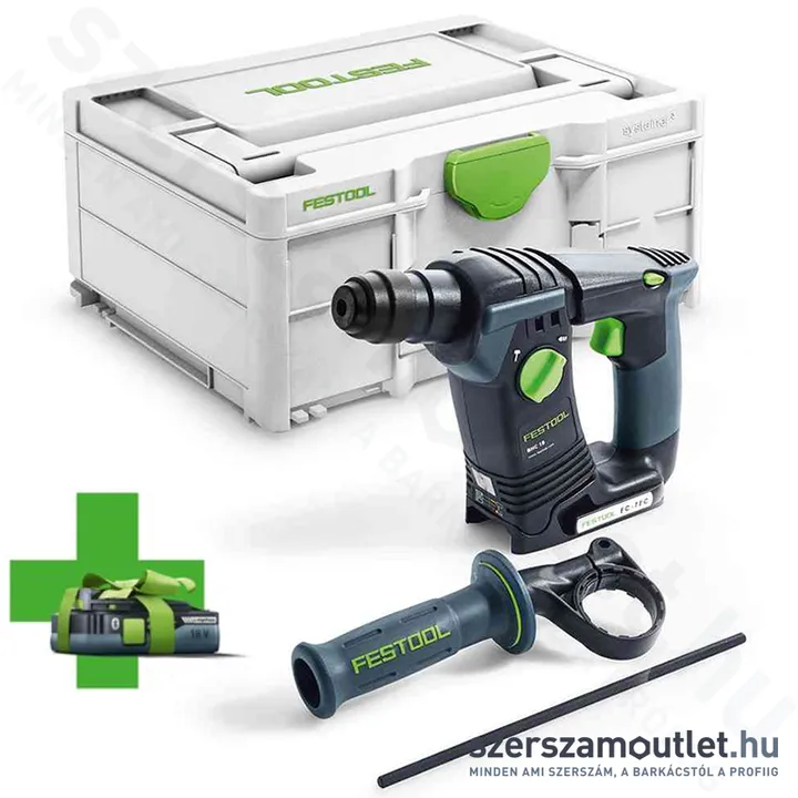 FESTOOL BHC 18-Basic Akkus fúrókalapács Systainer-ben (18V) (AJÁNDÉK AKKUVAL, TÖLTŐ NÉLKÜL!)