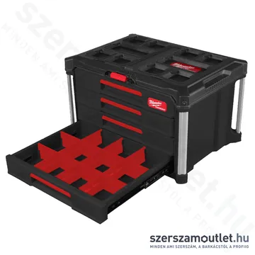 MILWAUKEE PACKOUT 4 Fiókos tároló láda