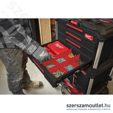 MILWAUKEE PACKOUT 4 Fiókos tároló láda