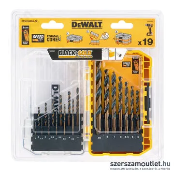 DEWALT Black&Gold HSS-G Fémfúró készlet 1-10mm, 19db-os (DT70728-QZ)