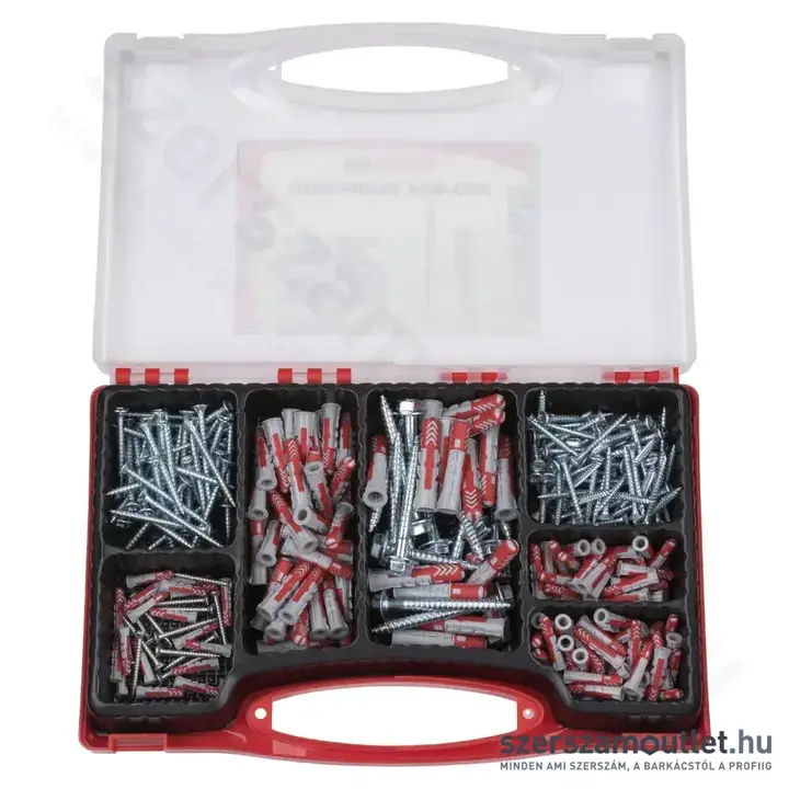FISCHER Red-Box DUOPOWER Műanyag dübel + csavar készlet [280db/doboz] (536091)