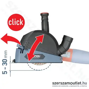 EXTOL Porelszívó adapter sarokcsiszolóhoz, vágáshoz 125mm (8807026)