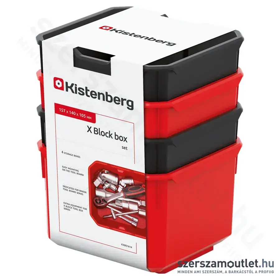 KISTENBERG X BLOCK BOX Tárolódoboz szett 157x140x210mm 4db-os (KXBS1614)