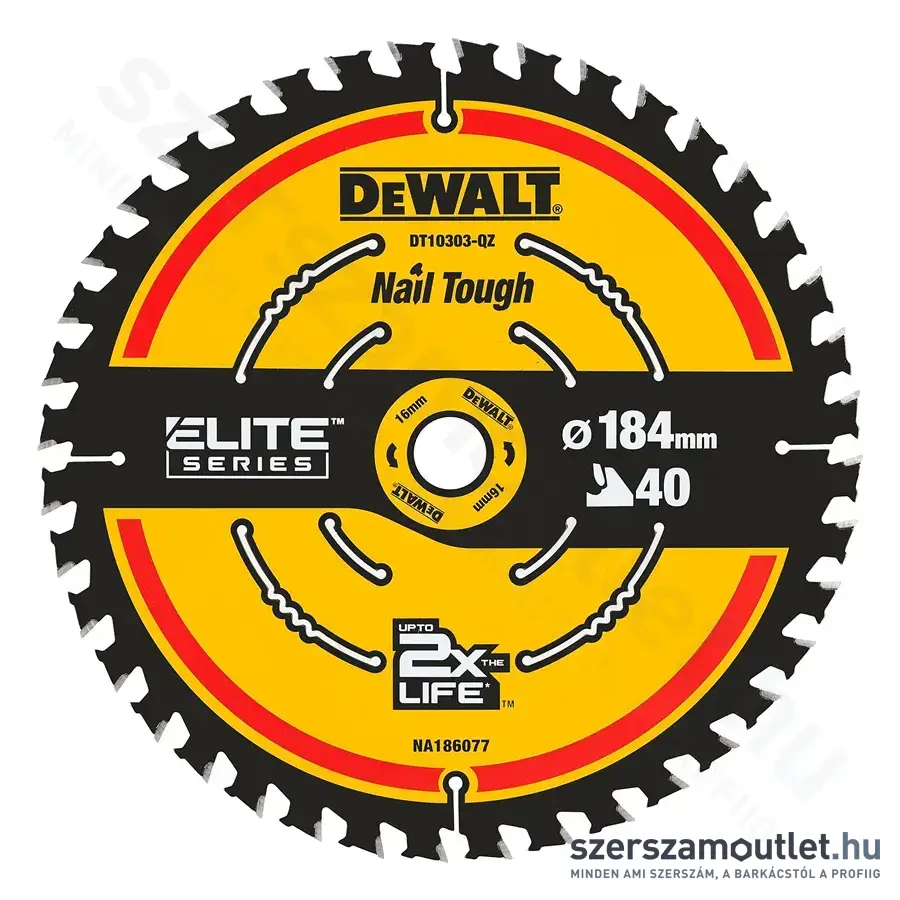 DEWALT EXTREME Körfűrészlap 184x16mm, 40T (DT10303-QZ)
