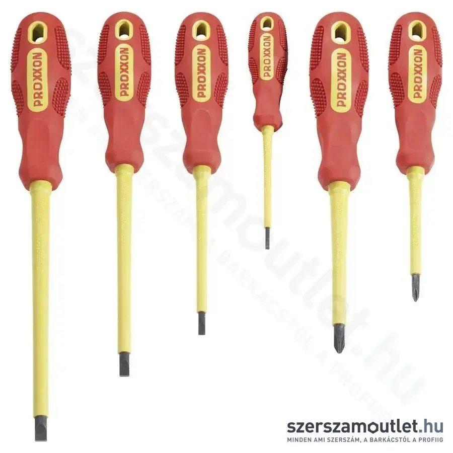 PROXXON VDE Szigetelt csavarhúzó készlet 1000V, SL2,5-4-5,5-6,5/PH1-2, 6db-os