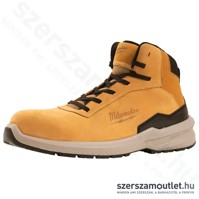 MILWAUKEE FLEXTRED S3S Munkavédelmi világos bőr magasszárú cipő 42-es (1M171311) (4932493746)