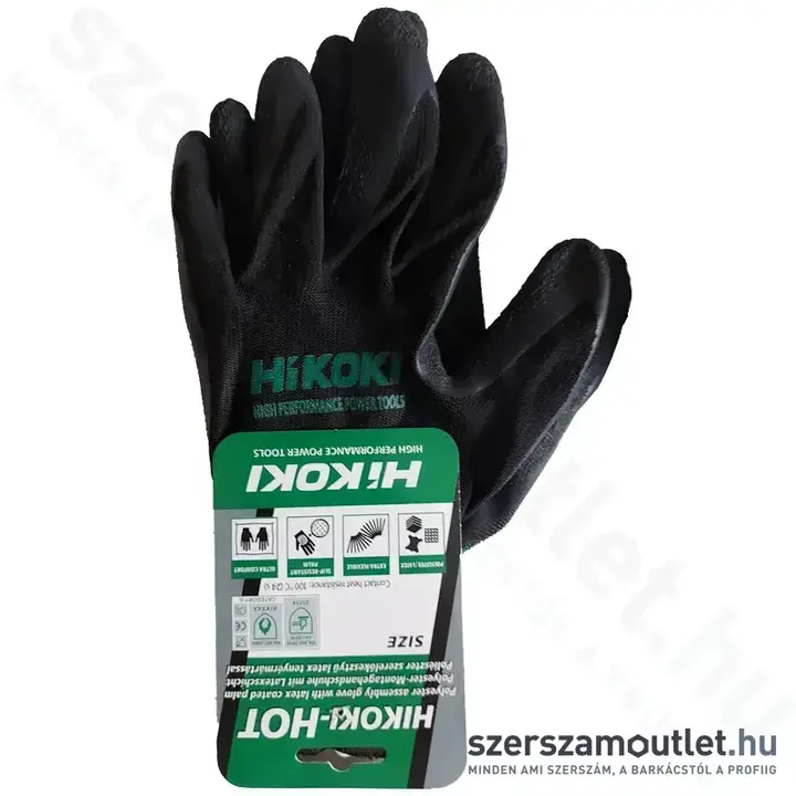HIKOKI Tenyérmártott szerelőkesztyű L/9