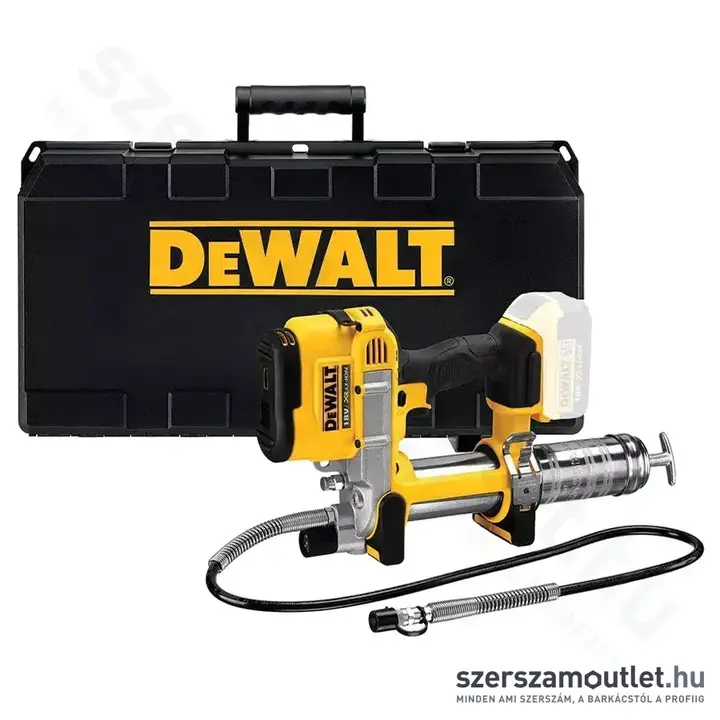 DEWALT DCGG571NK Akkus zsírzópisztoly 690bar, 400g, 1m (Akku és töltő nélkül!)