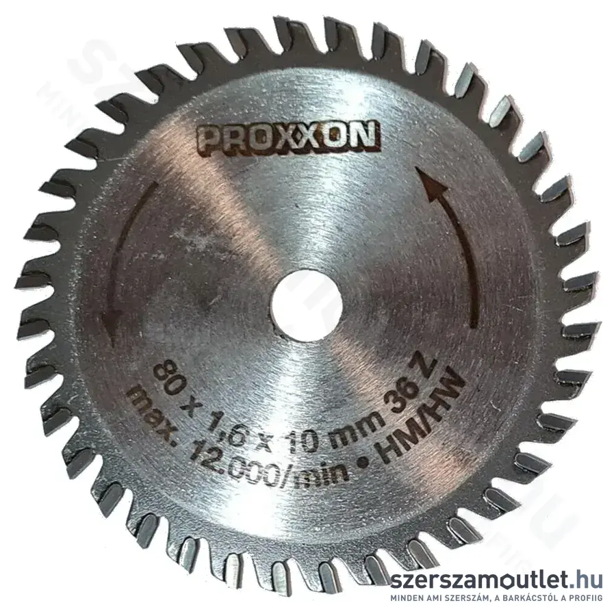 PROXXON Körfűrészlap keményfém heggyel, T36, 80x1,6x10mm