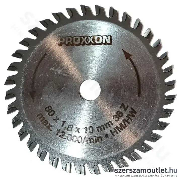 PROXXON Körfűrészlap keményfém heggyel, T36, 80x1,6x10mm