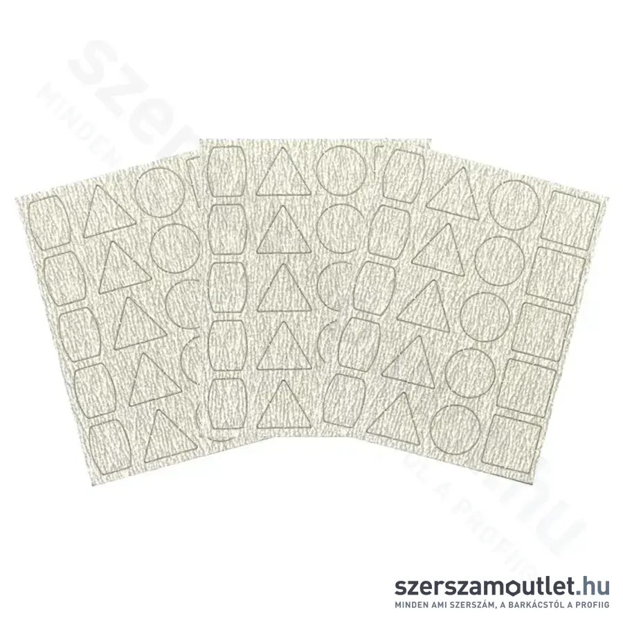 PROXXON Csiszolópapír PS 13-hoz, öntapadós, 4 forma, P400 (3db/csomag)