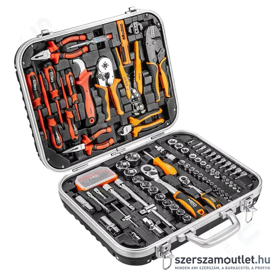 NEO TOOLS Szerszámkészlet villanyszerelőknek 108db-os