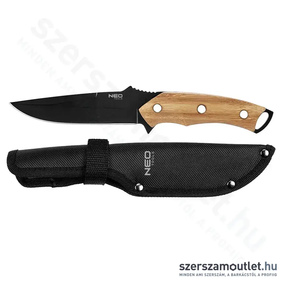 NEO TOOLS Taktikai kés, full-tang, rozsdamentes acél, 145/250mm
