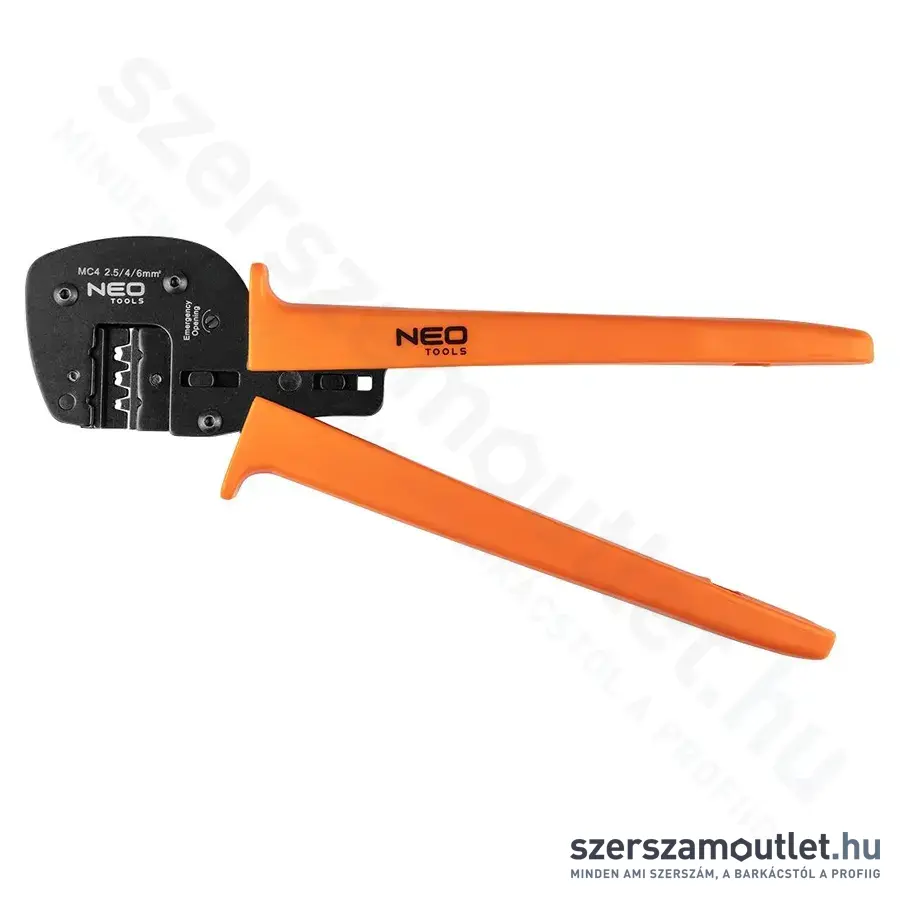 NEO TOOLS Krimpelő/kábelsarufogó MC4 napelemes csatlakozókhoz, 2,5-6m2, 265mm