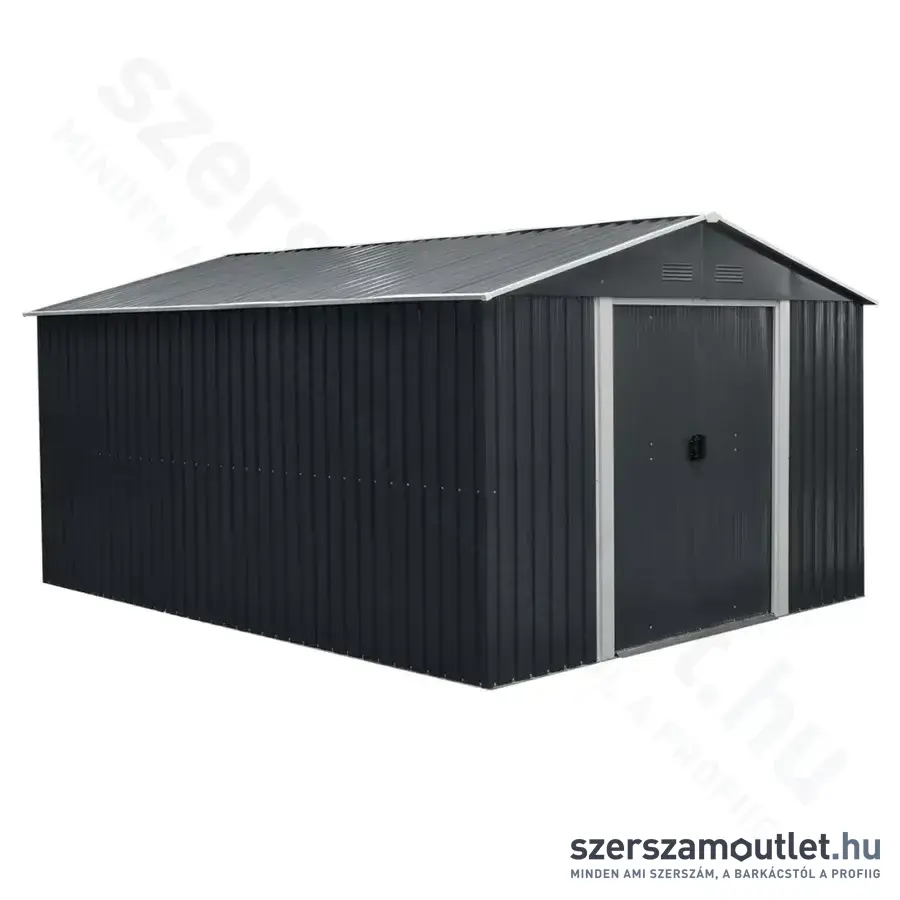 RIWALL PRO RMSA Fém kerti tároló nyeregtetővel, 17,8m3, 367x301x214cm (Antracit)