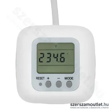 SOMOGYI Home CUBE2P Kocka elosztó fogyasztásmérővel, 3 aljzat gyermekvédelemmel, 1,5m vezeték, 3680W