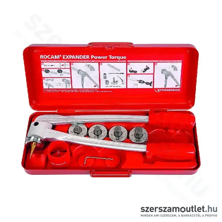 ROTHENBERGER ROLOCK EPT csőtágító készlet,10-12-15-16-18-22-28mm gyorsrögzítésű fejekkel