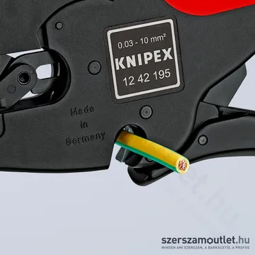 KNIPEX MultiStrip 10 Kábelcsupaszító fogó 195mm automatikus (12 42 195) (12 42 195 SB)
