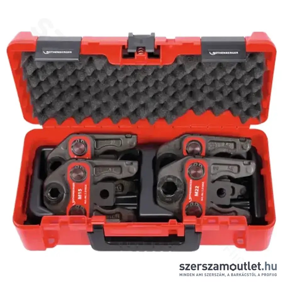 ROTHENBERGER Standard préspofa készlet M15-18-22-28+Rocase (acélhoz)