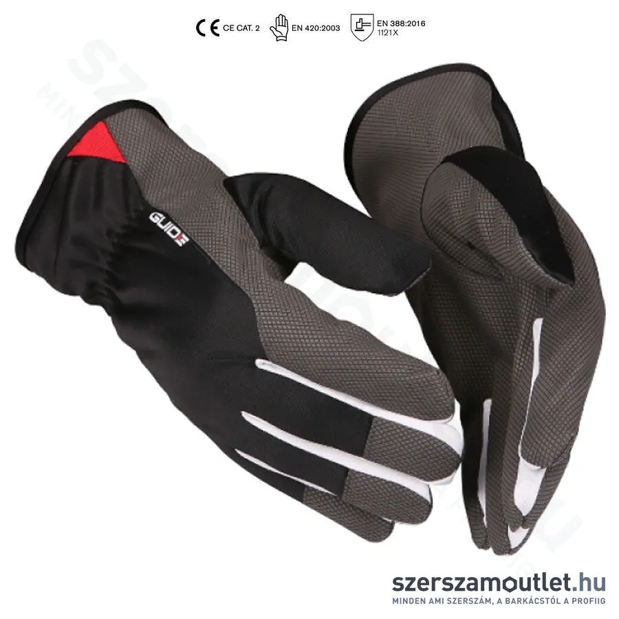 GUIDE Munkavédelmi kesztyű, vízlepergető, bélelt [Fekete] (764) 9-es/L méret