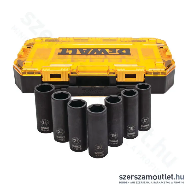 DEWALT DEEP IMPACT Gépi dugókulcs készlet metrikus, 1/2