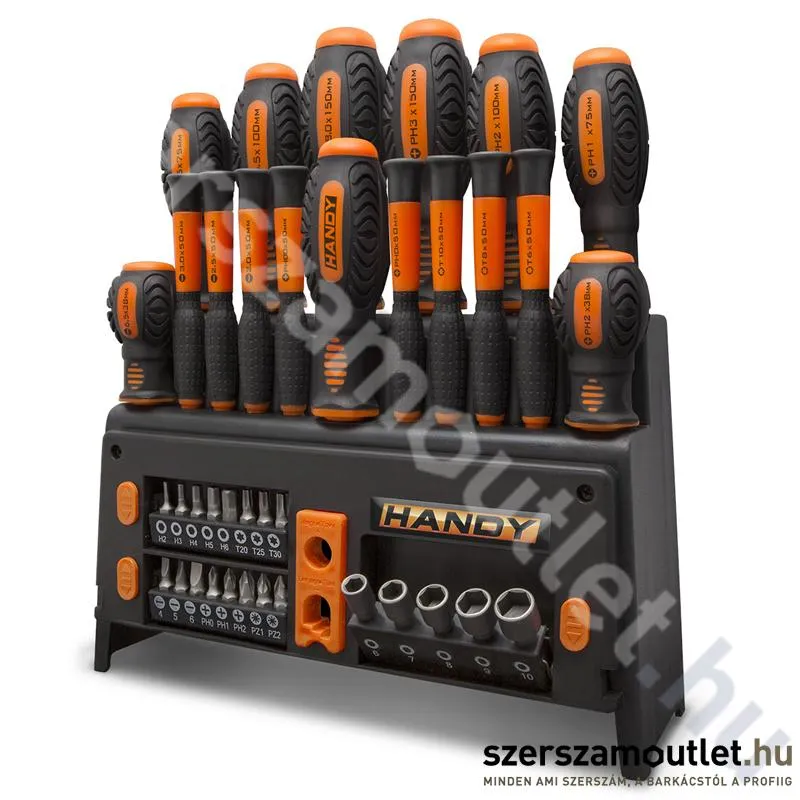 HANDY Csavarhúzó, bit- és imbuszkulcs készlet + tároló CrV [39db]