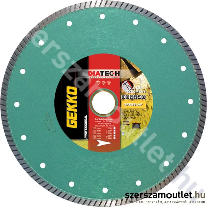 DIATECH Gekko turbó gyémánttárcsa 230mm (GK230)