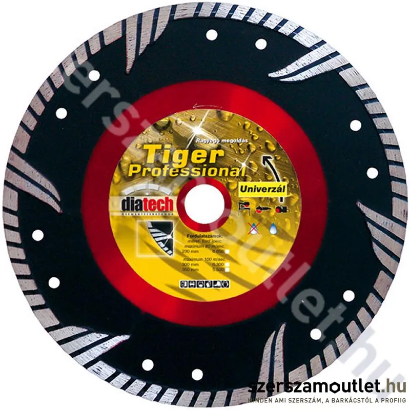 DIATECH gyémánttárcsa Tiger 125mm (TG125)